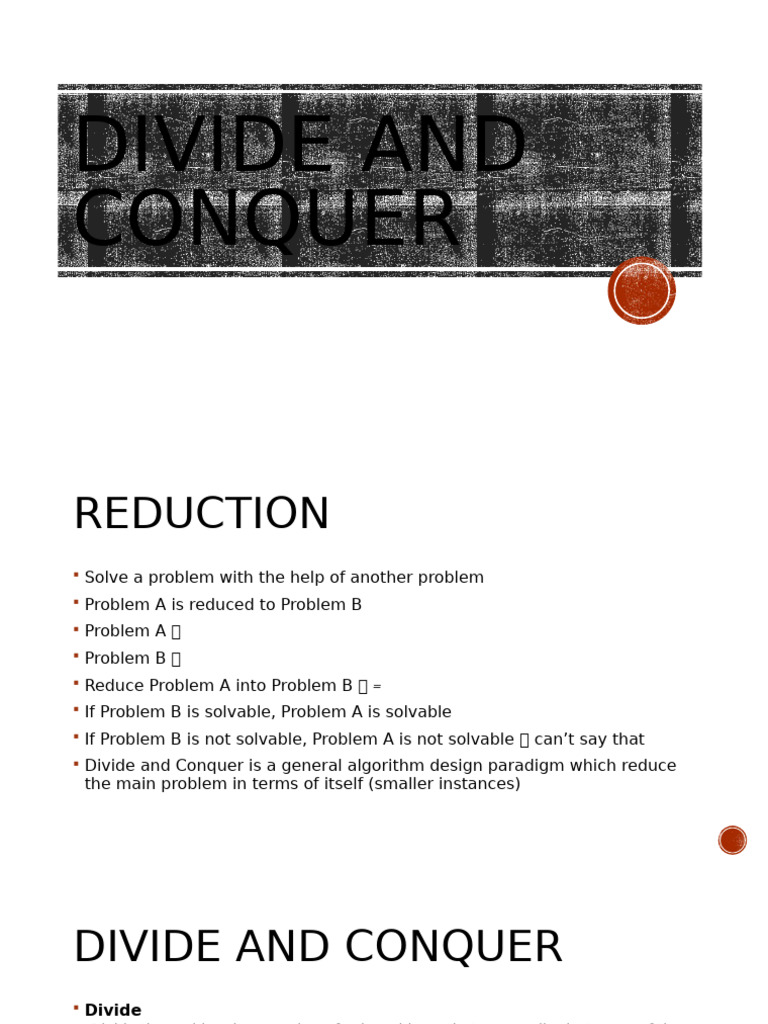Divide and Conquer Algorithms Explained | PDF | Computer Programming ...