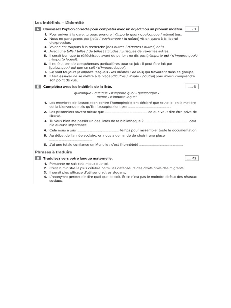 Test de Competence | PDF