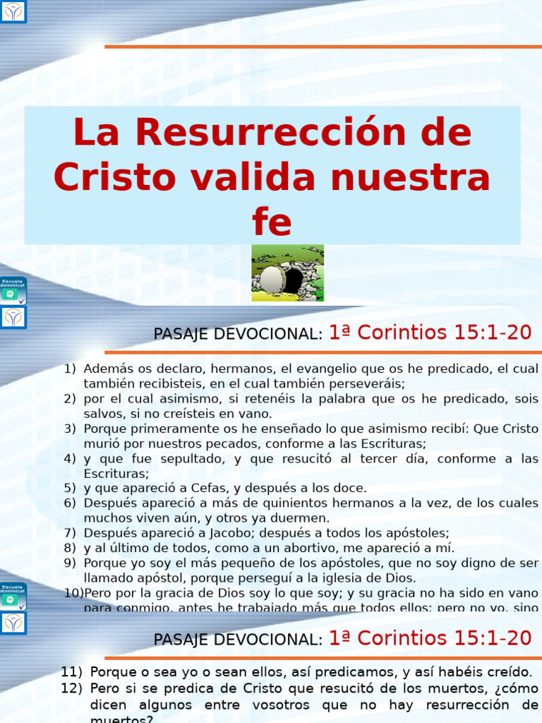 La Resurrección de Cristo y Nuestra Fe | PDF | La resurrección de Jesús ...