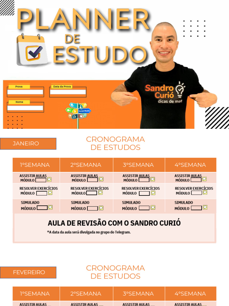 Cronograma de Estudos Mensal 2023 | PDF