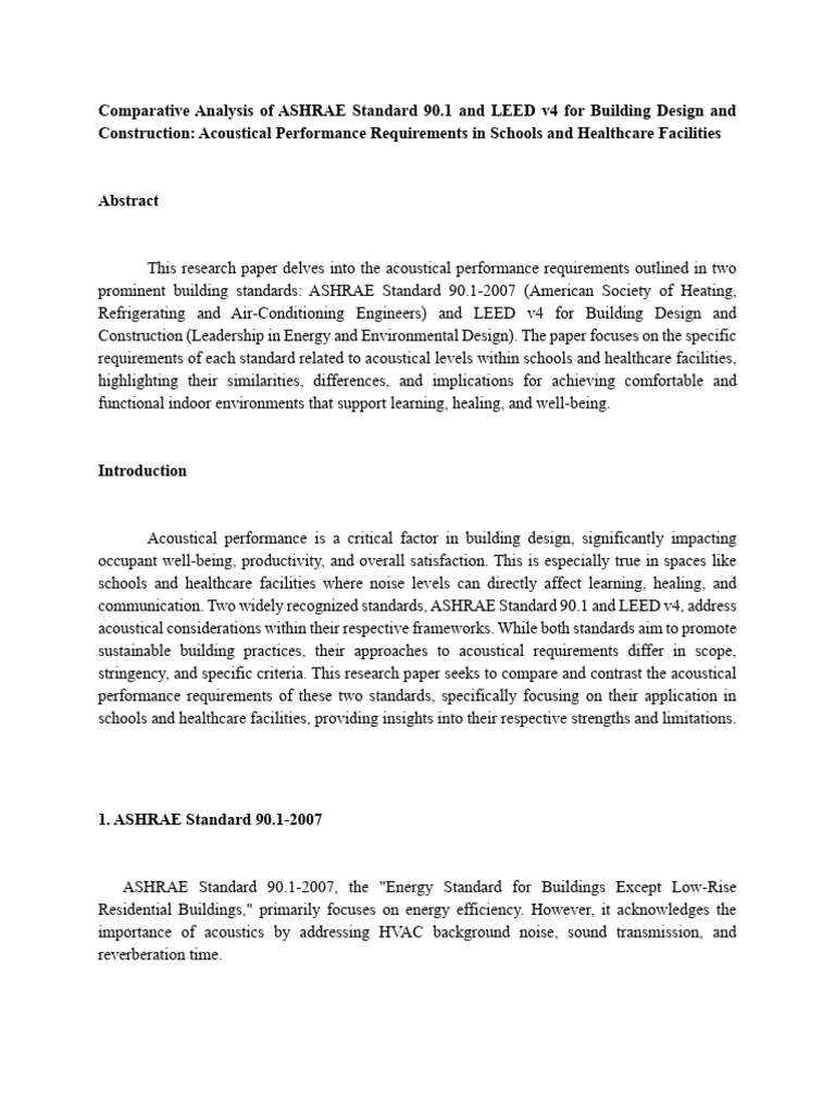 Picture Idea: Acoustical Performance In Building Standards Pdf