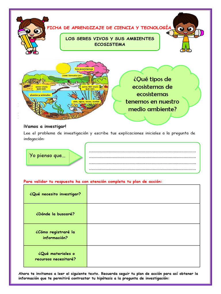 Tipos de Ecosistemas para Niños | PDF | Ecosistema | Suelo
