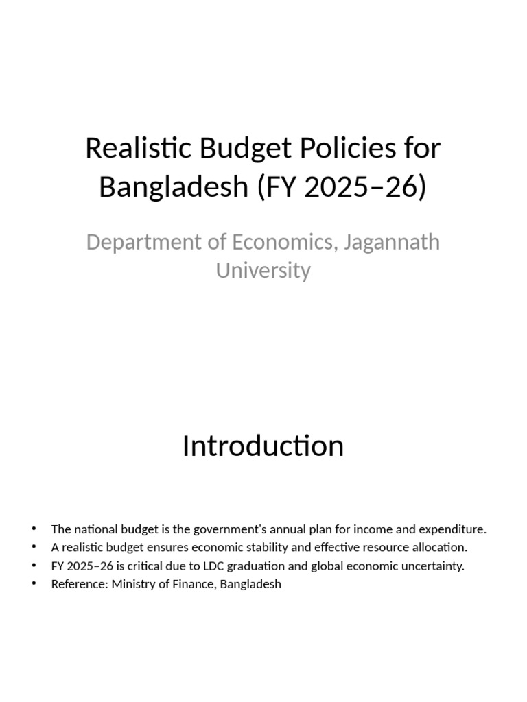 Bangladesh FY 2025–26 Budget Strategies | PDF