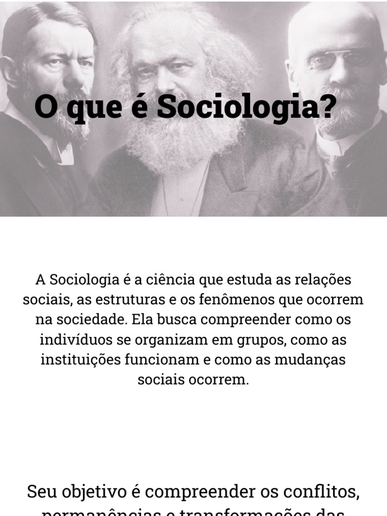 Introdução à Sociologia e suas Funções | PDF | Sociologia | Antropologia