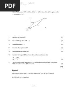 Analytical Geometry Assignment -Term 2 Edited