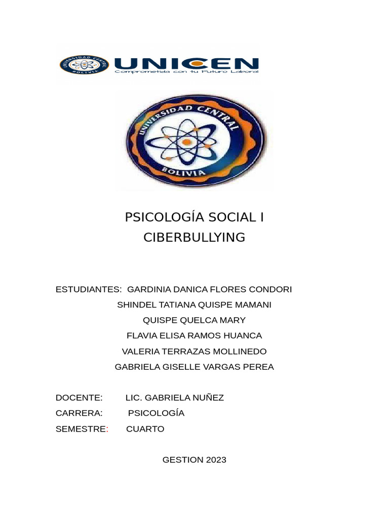 Prevención del Ciberacoso Escolar | PDF | Acoso cibernético | Agresión