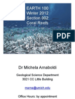 EARTH 100 Winter 2012 Section 002 Coral Reefs