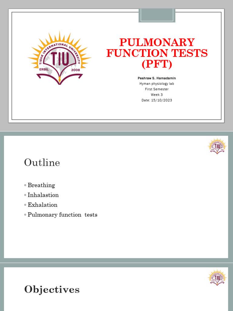 Understanding Pulmonary Function Tests | PDF | Exhalation | Lung