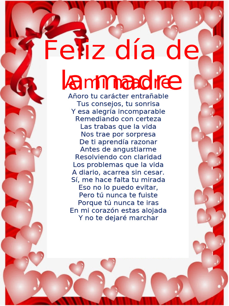 Poema para el Día de la Madre | PDF