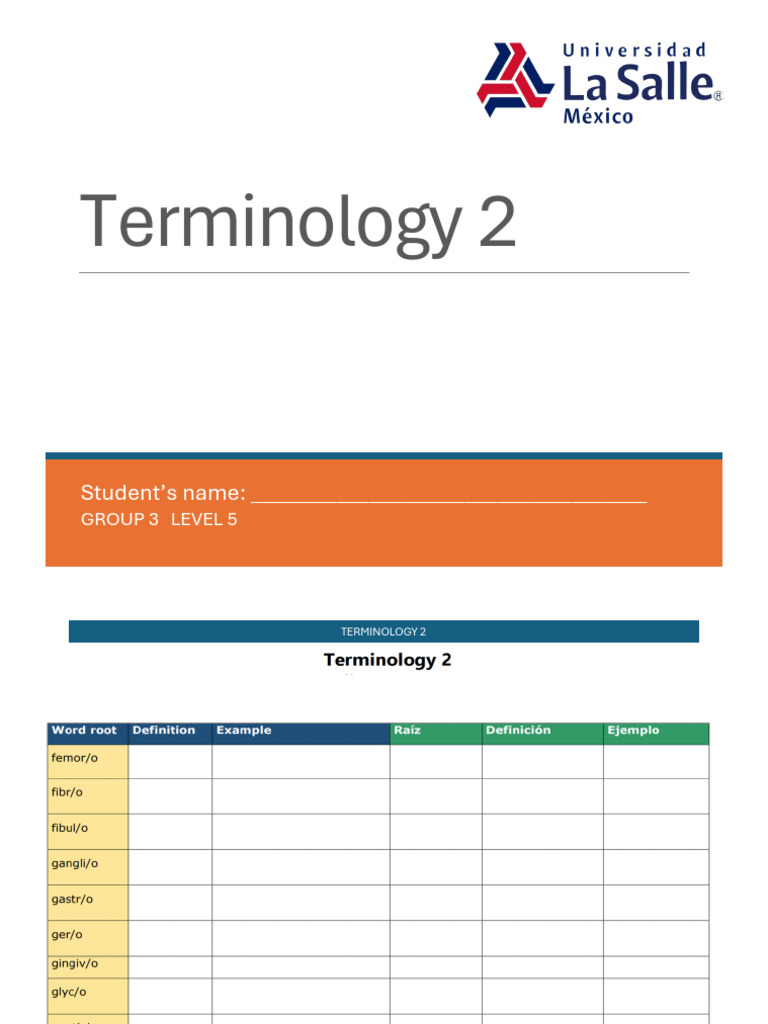 Terminology 2 Study Guide | PDF