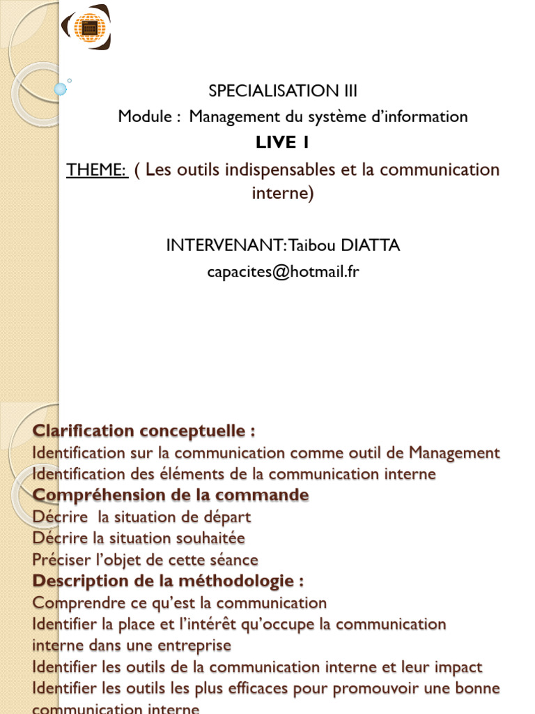Outils et Stratégies de Communication Interne | PDF | la communication ...