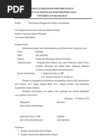 SURAT PERMOHONAN PERLENGKAPAN ALAT