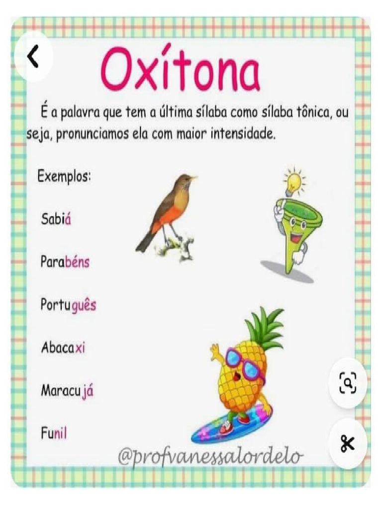 Oxitona, Paroxitona, Proparoxitona | PDF