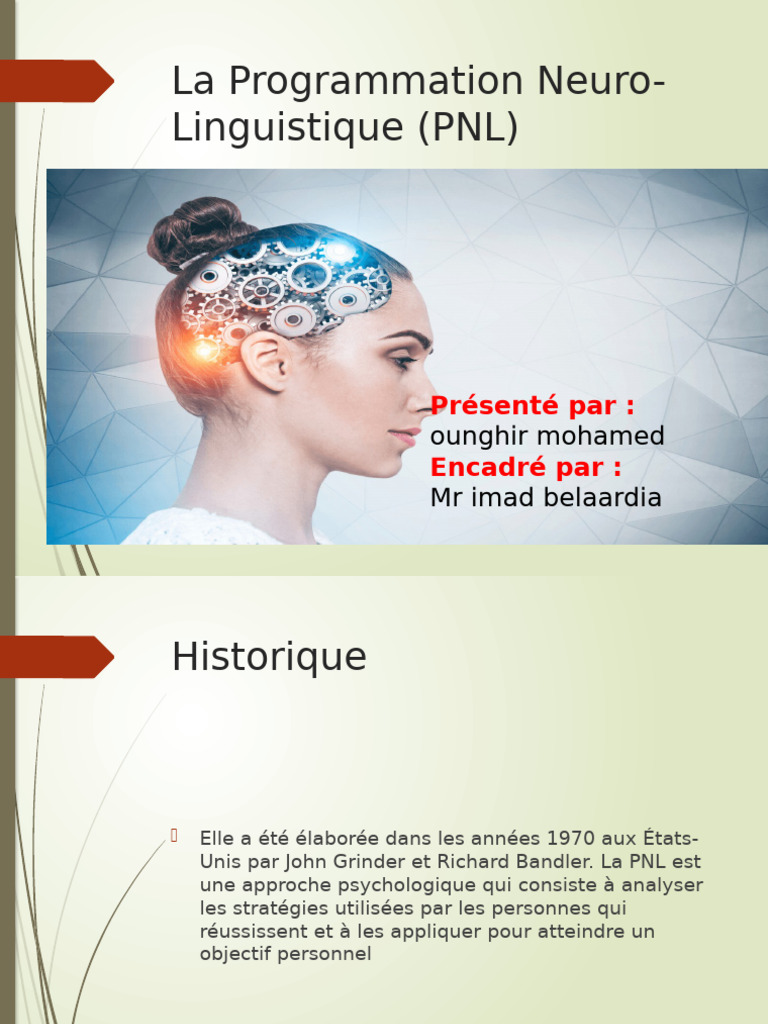 Définition et techniques de la PNL | PDF | Programmation neuro ...