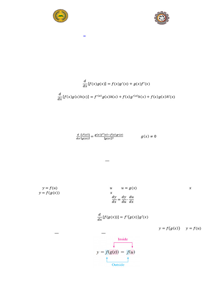 Differentiation Rules for Calculus 1 | PDF | Derivative | Analysis