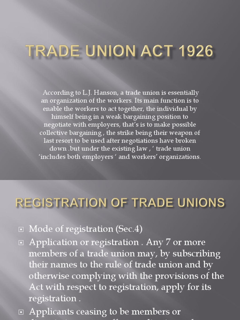 Trade Union Act 1926