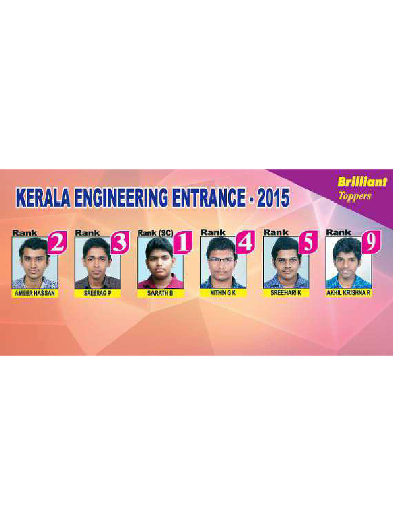 Kerala Engg Entrance 2015 | PDF