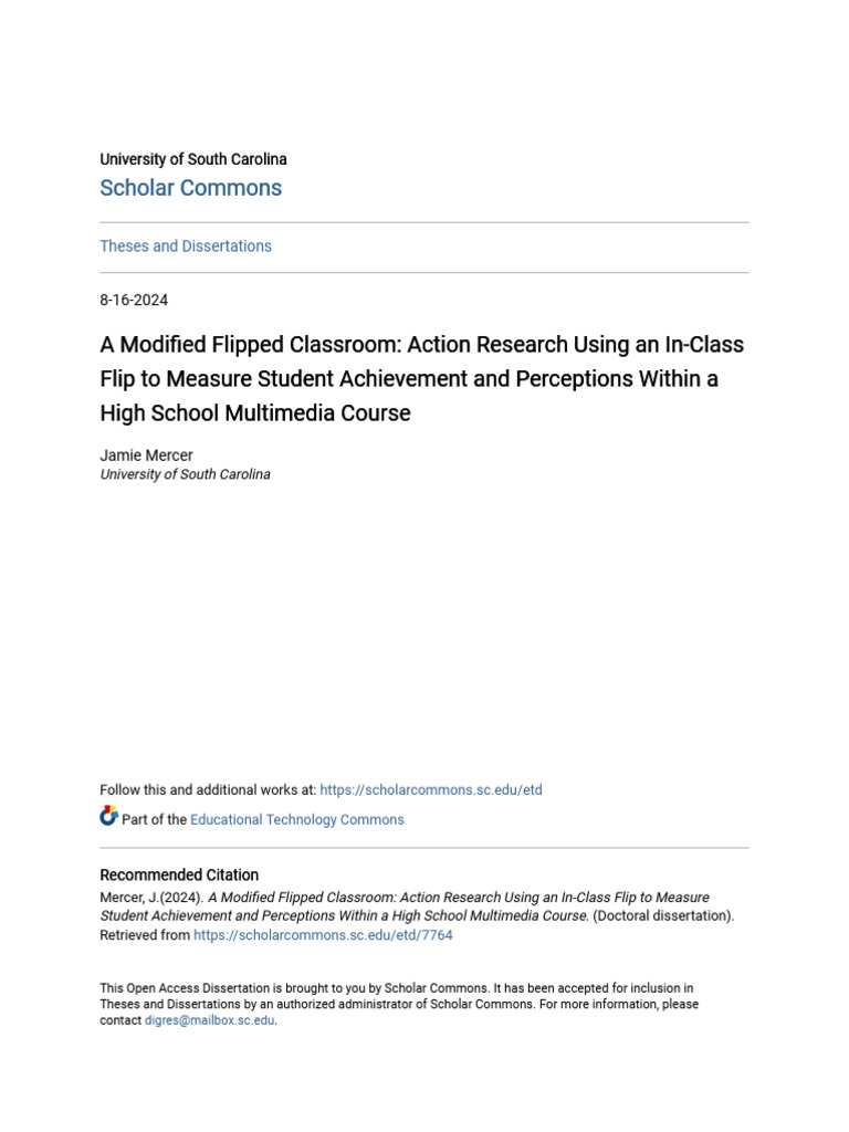 A Modified Flipped Classroom - Action Research Using An In-Class F ...