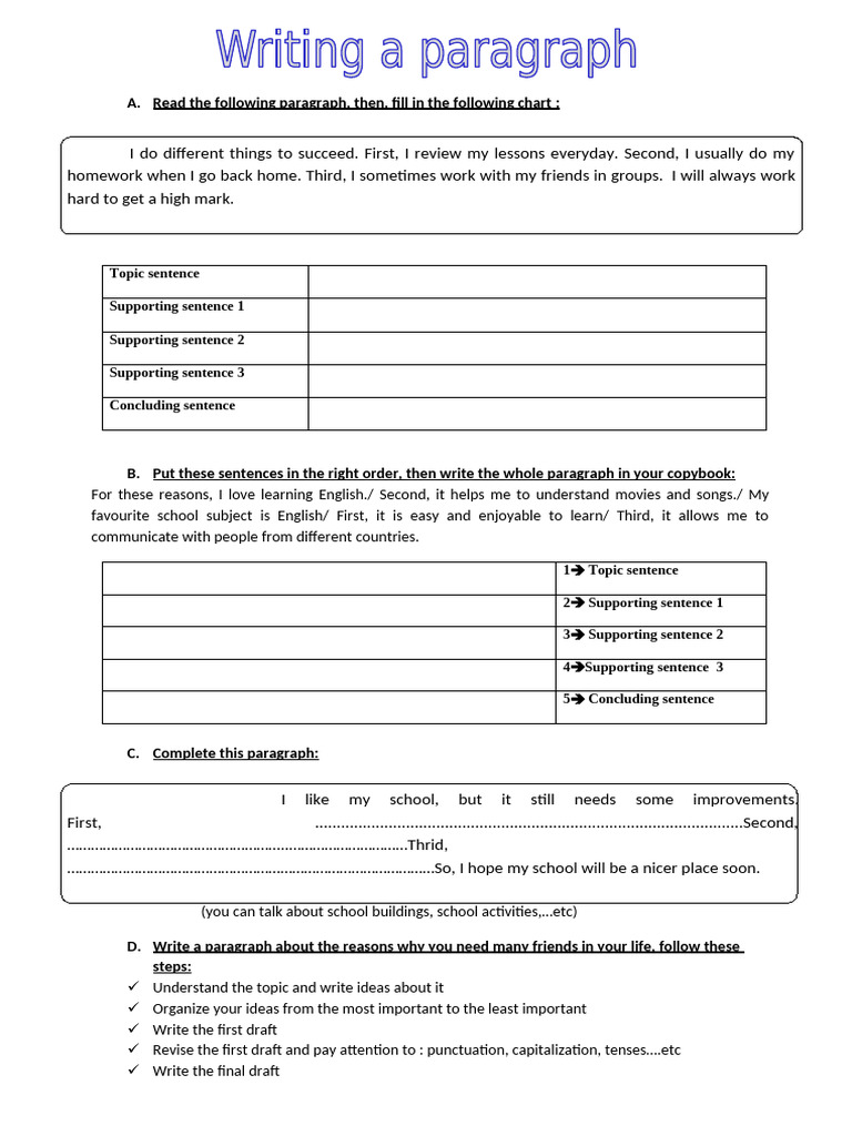 English Learning Paragraph Guide | PDF