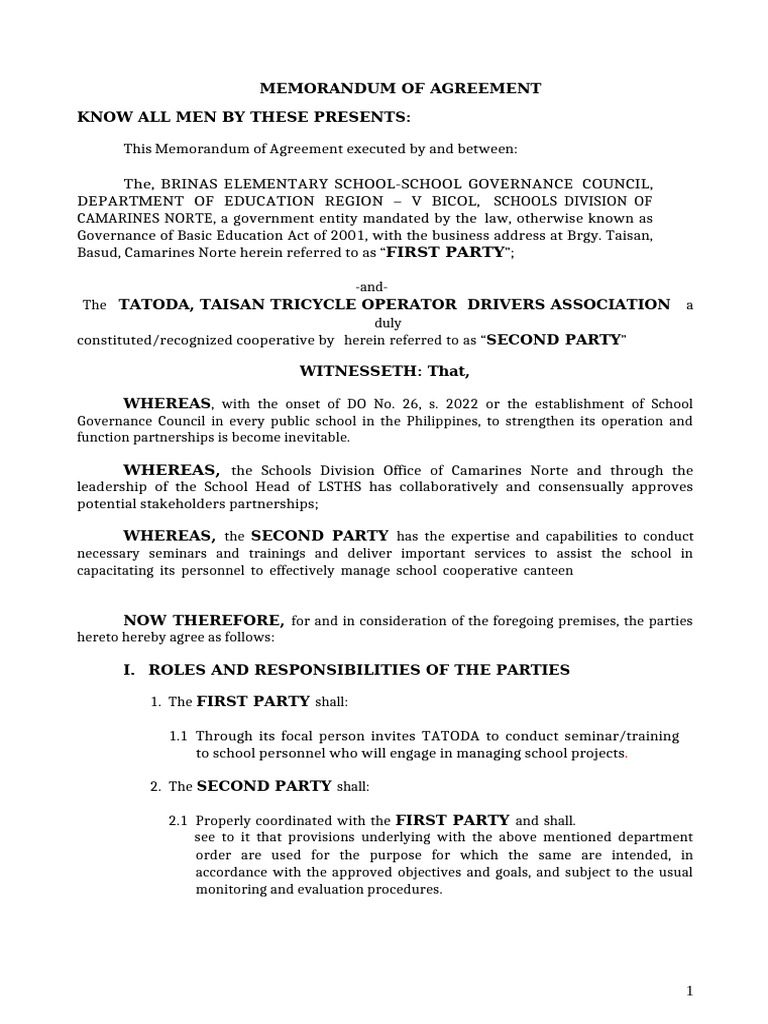 FI 6C Copy of The MOA DOD DOA Etc. Reflecting The Names of The Referred ...