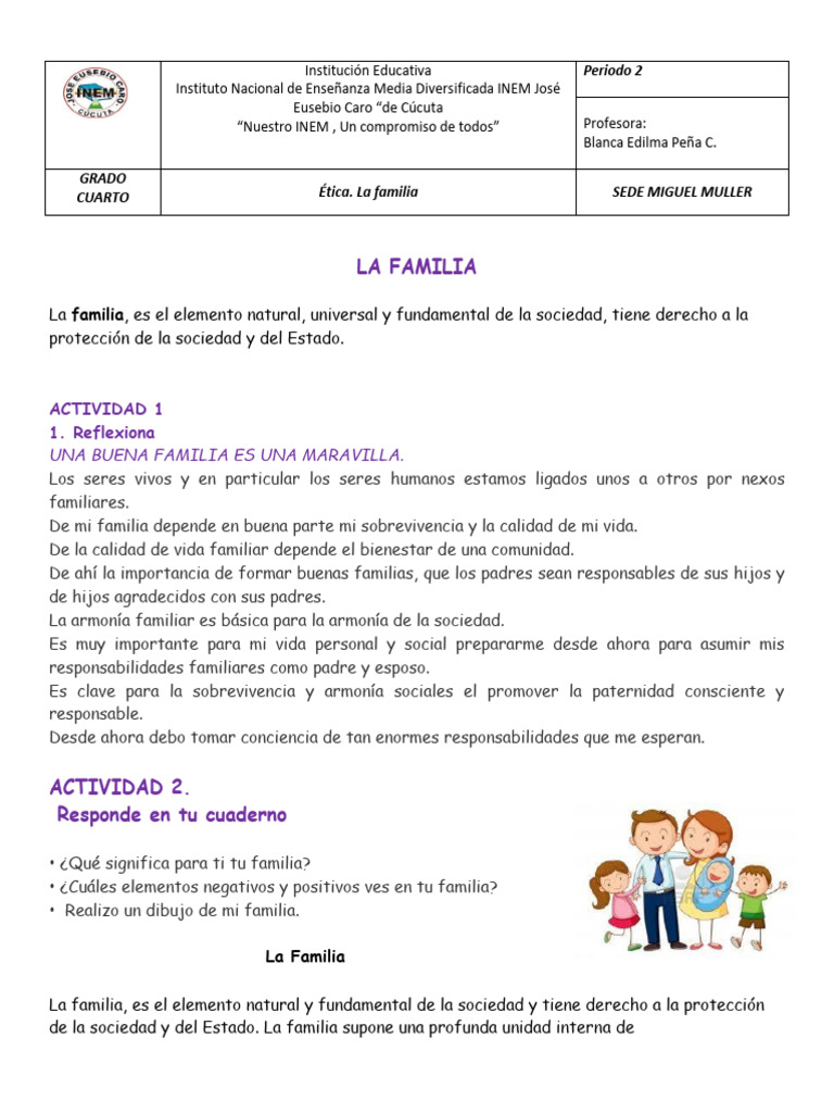 Importancia de la Familia y Valores | PDF