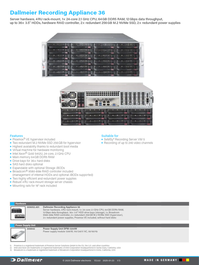 Ds Dallmeier Recording Appliance 36 en | PDF | Hard Disk Drive | Solid ...