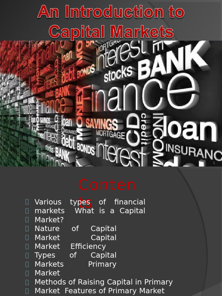 Overview of Capital Markets Explained | PDF | Securities (Finance ...
