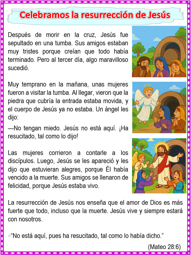 La Resurrección de Jesús para Niños | PDF | La resurrección de Jesús ...