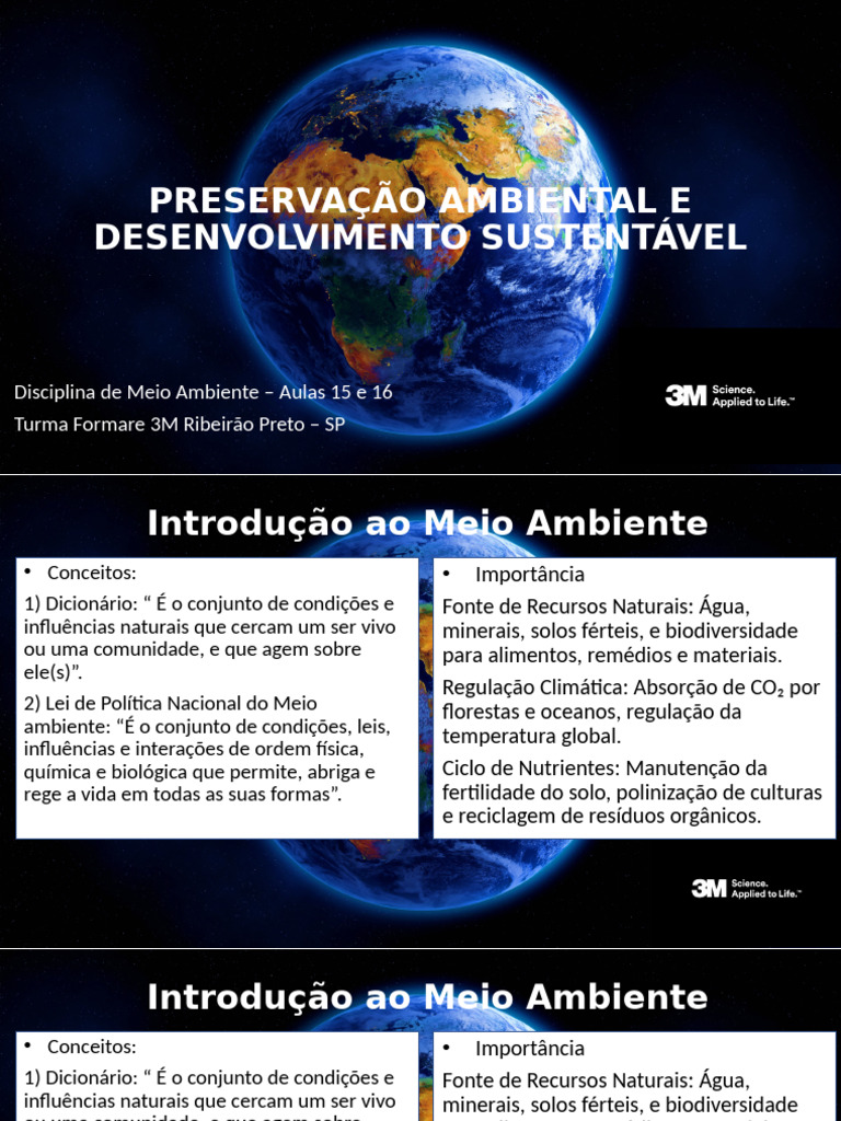 Preservação Ambiental e Sustentabilidade | PDF | Ambiente natural ...