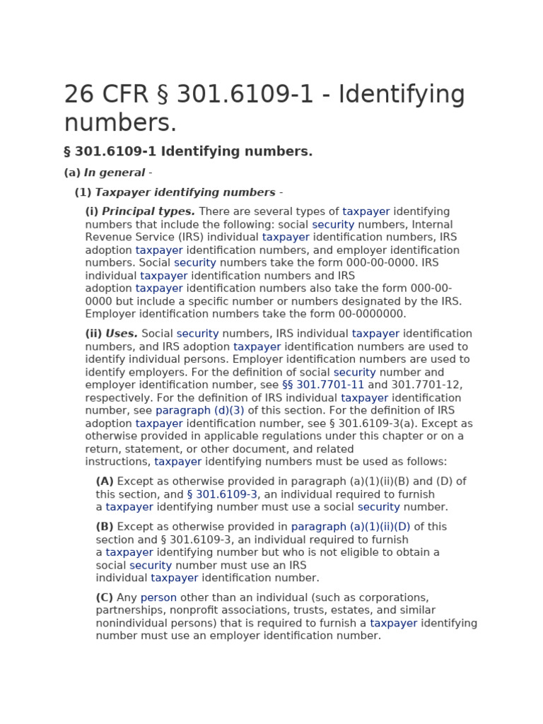 Understanding Taxpayer Identification Numbers | PDF | Internal Revenue ...