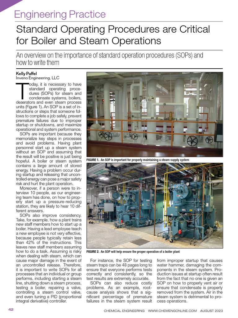 ART - Operation and treatment of water for steam boilers | PDF | Boiler ...