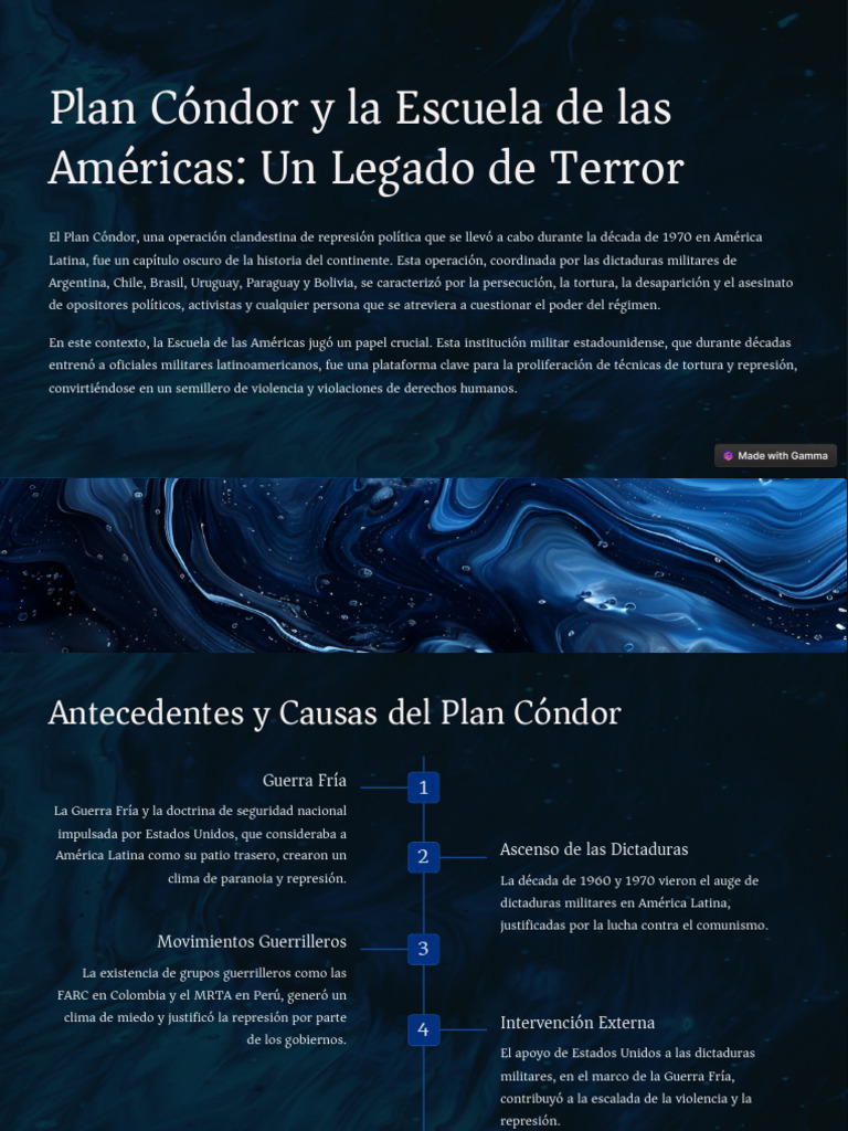 Plan Cóndor y Escuela de las Américas: Terror | PDF | Dictadura ...