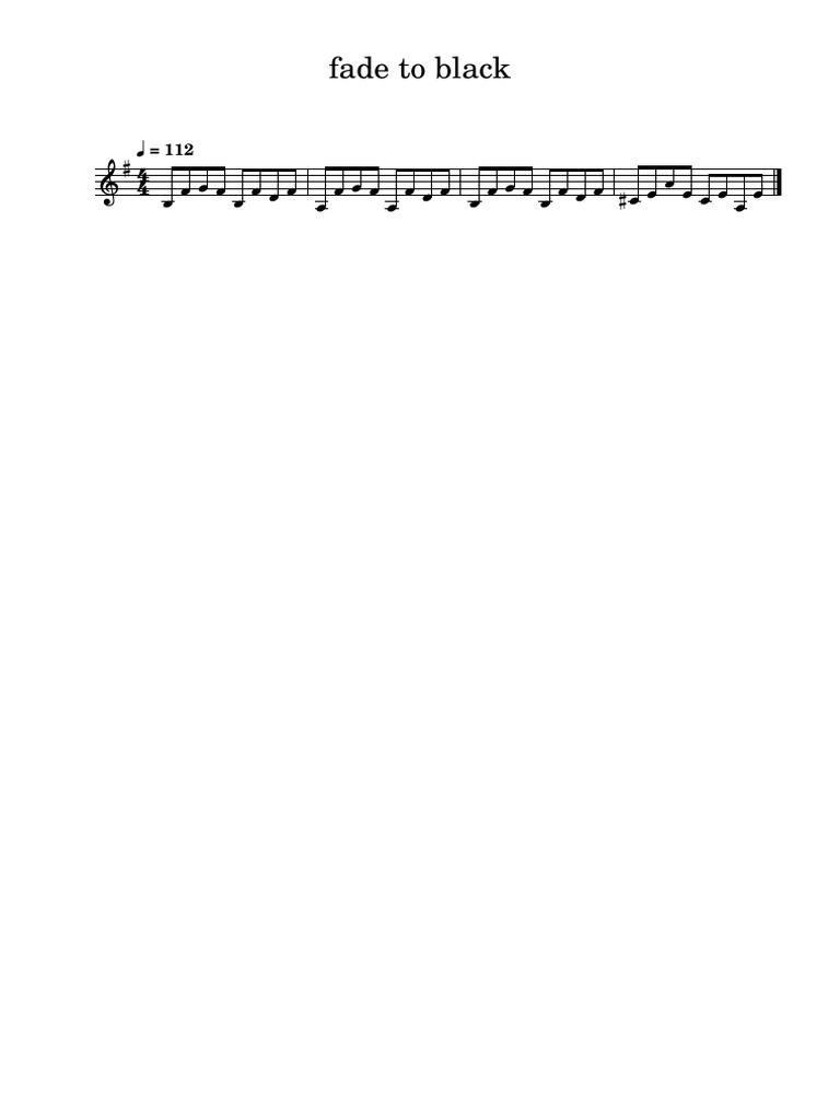 Fade to Black | PDF
