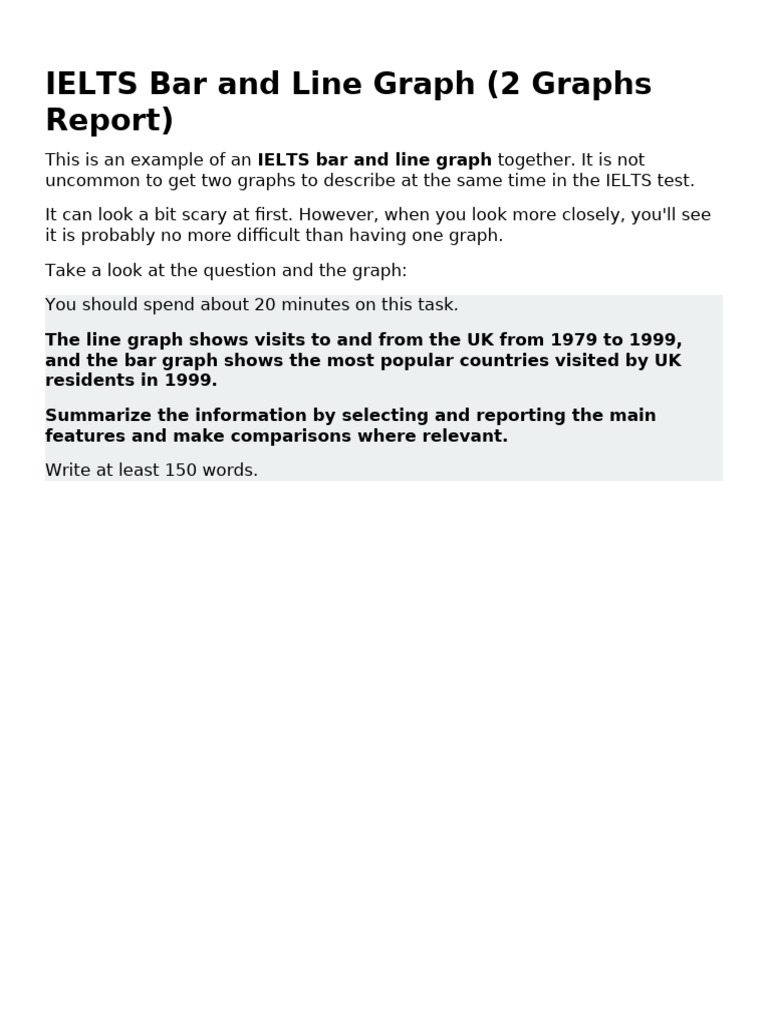 IELTS Bar and Line Graph Analysis | PDF | International English ...