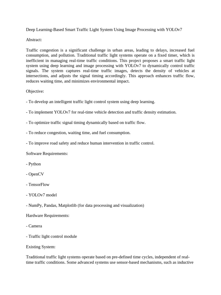 Traffic Management System 01 | PDF | Traffic | Traffic Light