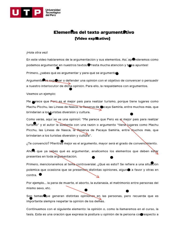 Elementos del Texto Argumentativo | PDF | Estudios de idiomas ...