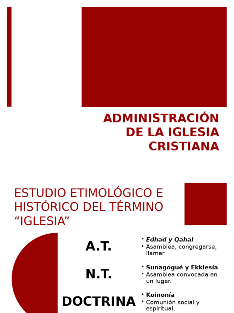 Administración de la Iglesia Cristiana | PDF | Iglesia cristiana ...