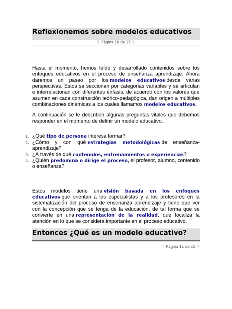 Modelos Educativos y su Impacto | PDF | Constructivismo (filosofía de ...