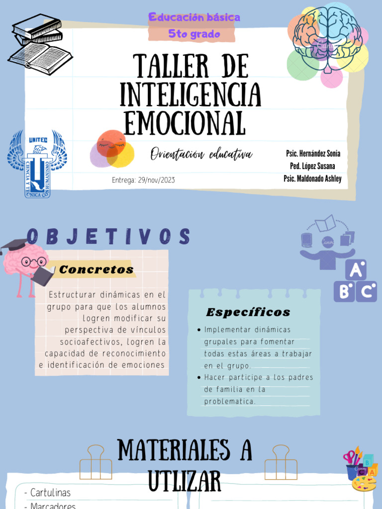 Taller de Inteligencia Emocional 5to Grado | PDF | Las emociones ...