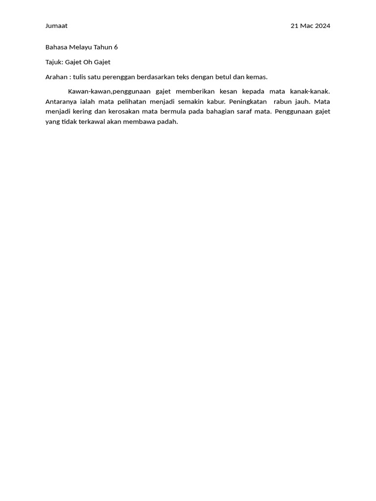 Bm Tahun 6 Pdf