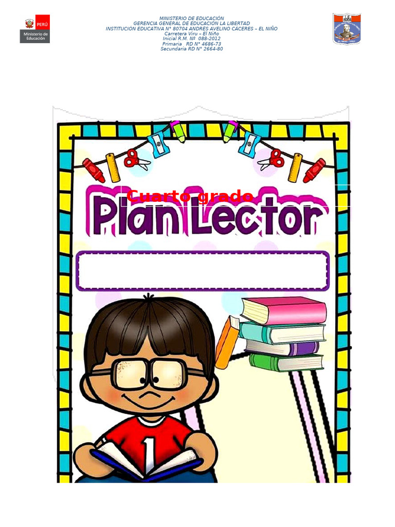 Plan Lector Cuarto Grado 2025 | PDF | Enseñando | Aprendizaje