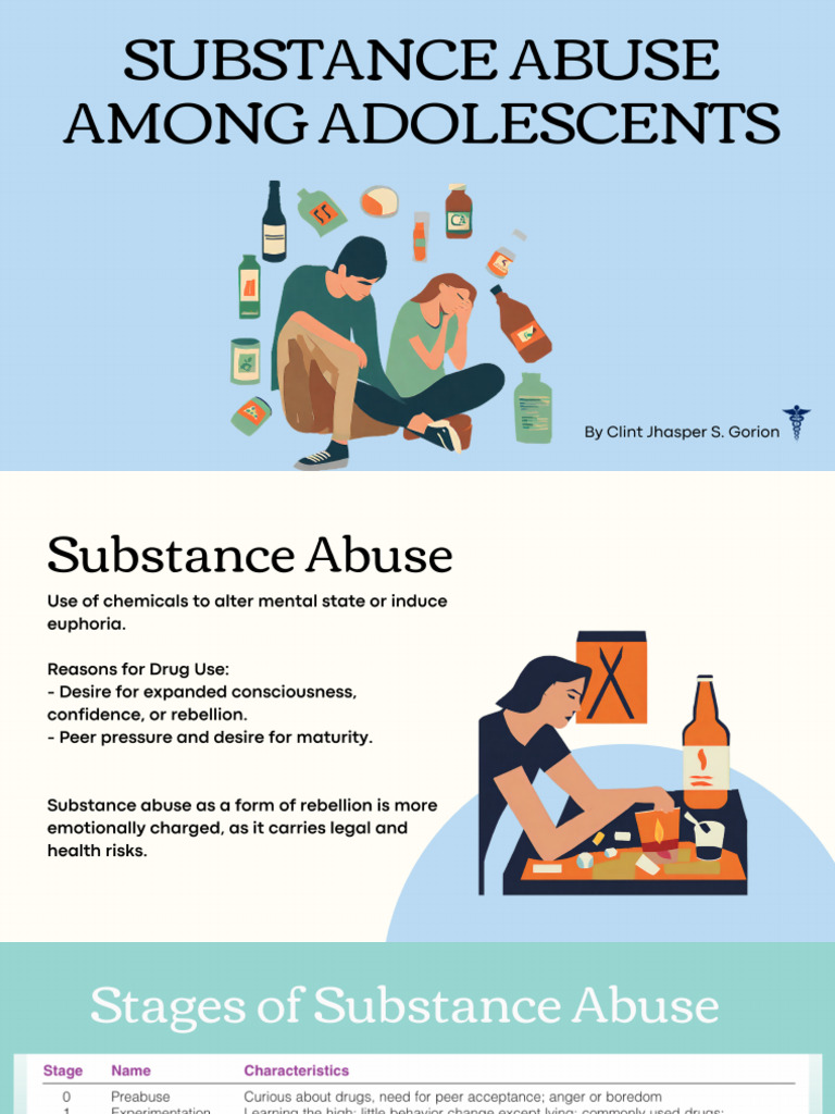 Substance Abuse Among Adolescents 1 | PDF