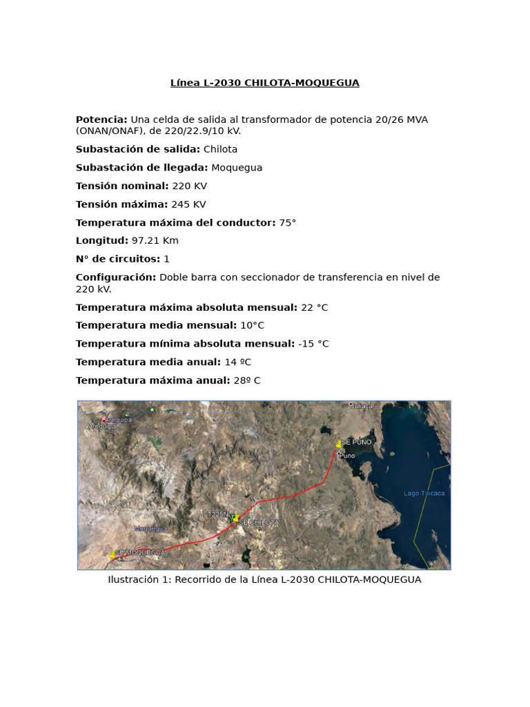 Recorrido Línea L-2030 Chilota-Moquegua | PDF