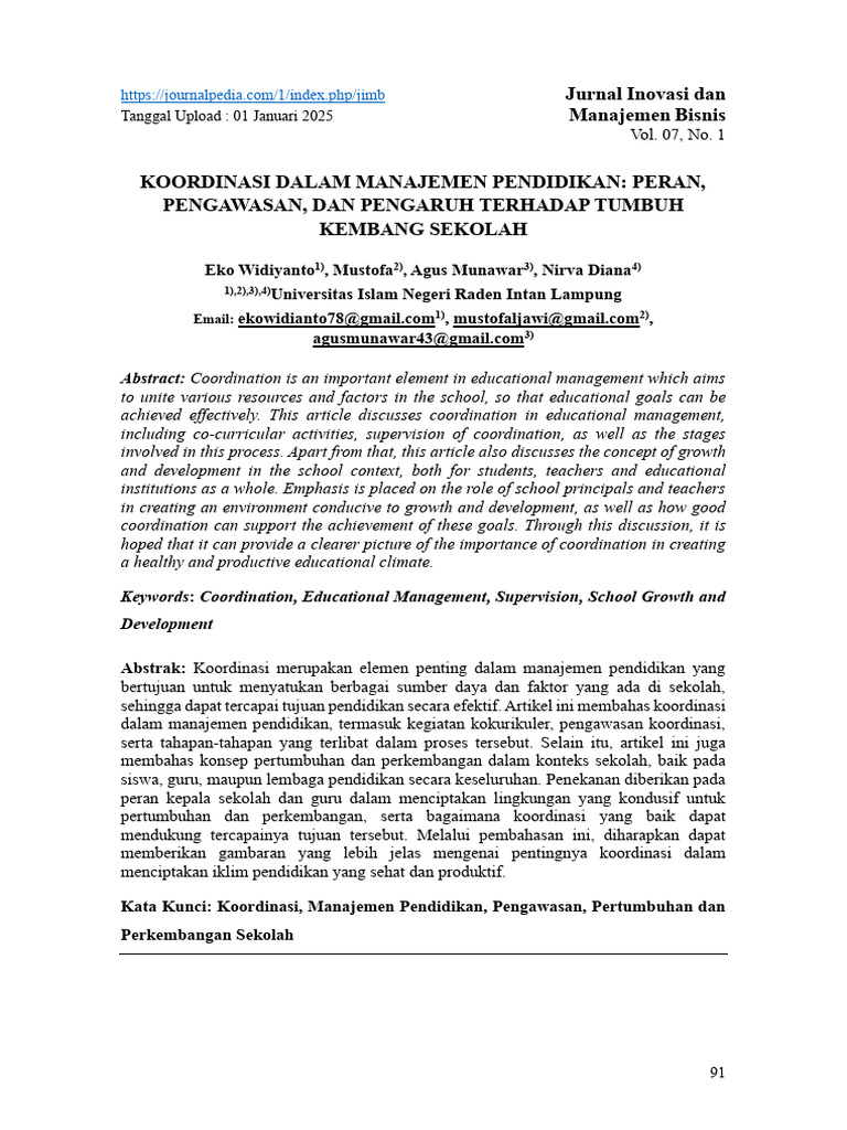 Koordinasi+Dalam+Manajemen+Pendidikan +Peran,+Pengawasan,+Dan+Pengaruh ...