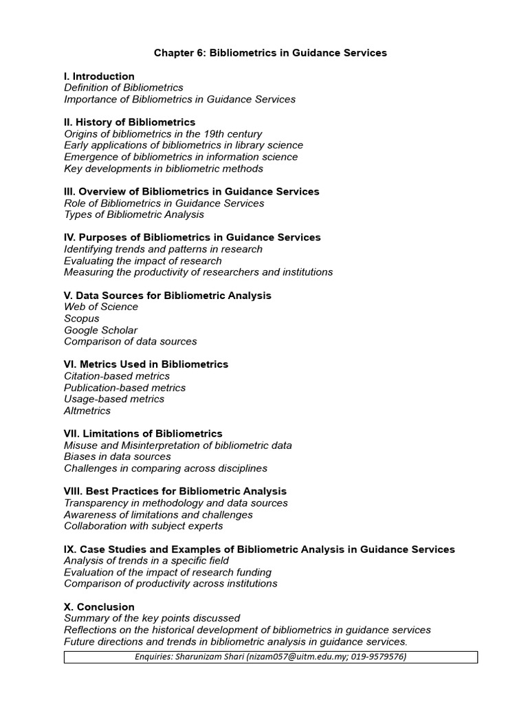 IMD236 Topic 6 (B) Bibliometrics (Complementary Notes) | PDF | Citation ...