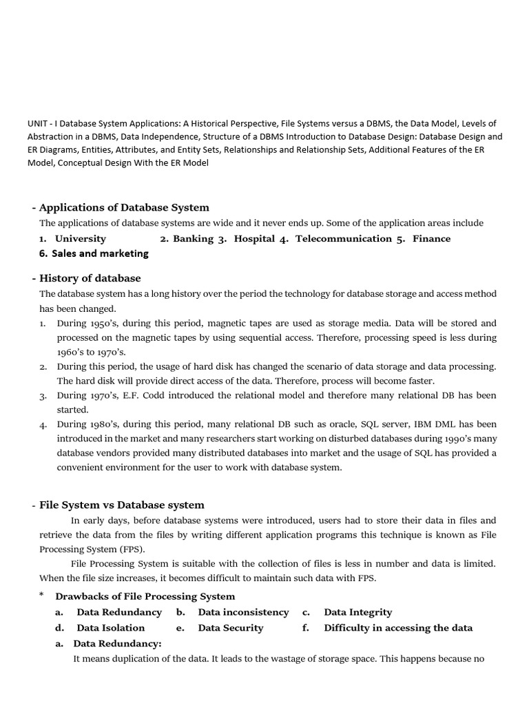 R20cse2203 Database Management System Pdf Conceptual Model 