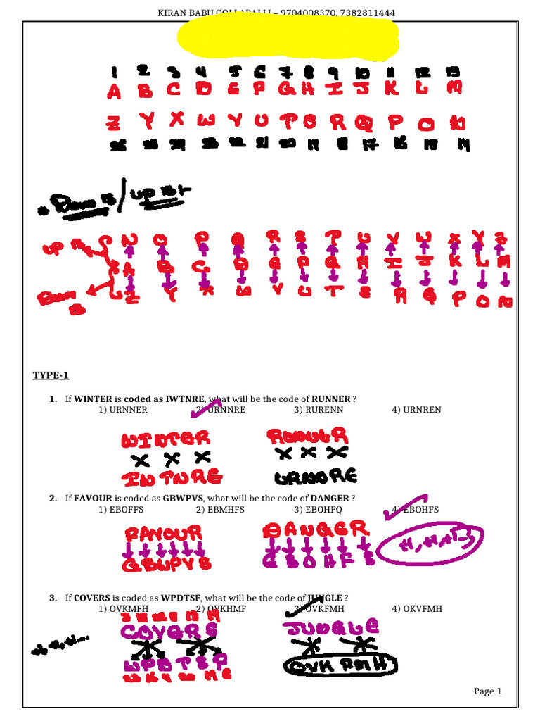 Coding and Decoding Practice Questions | PDF