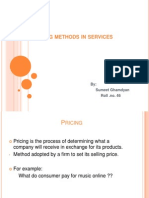 Ricing Methods IN Services: By: Sumeet Ghamdyan Roll .No. 46