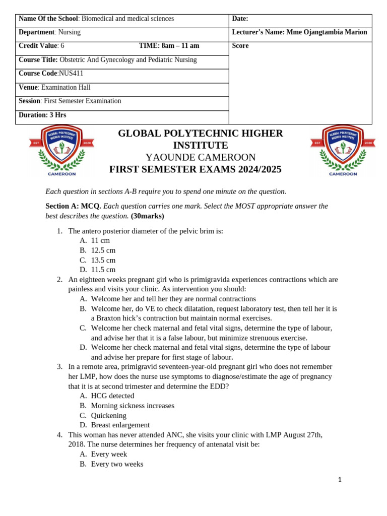 Nursing Research Problem Statement in OBG | PDF | Childbirth | Pregnancy