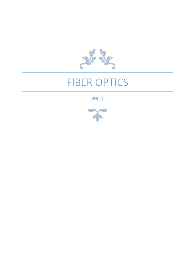 Fiber Optics Communication Overview | PDF | Optical Fiber | Dispersion ...